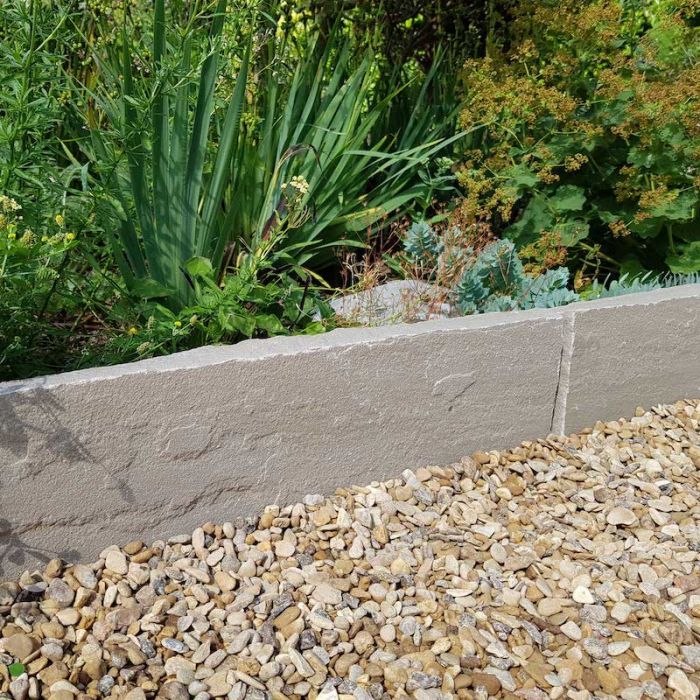 Riven Sandstone Garden Edging, How To Stone Garden Border