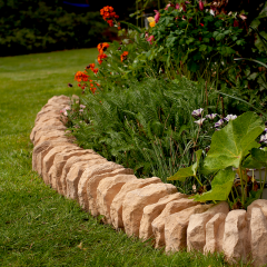 Traditional Stone Border Edging - Pale Cotswold